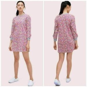 Kate Spade‎ Women's Size Marker Floral Ruffle Sweatshirt Dress